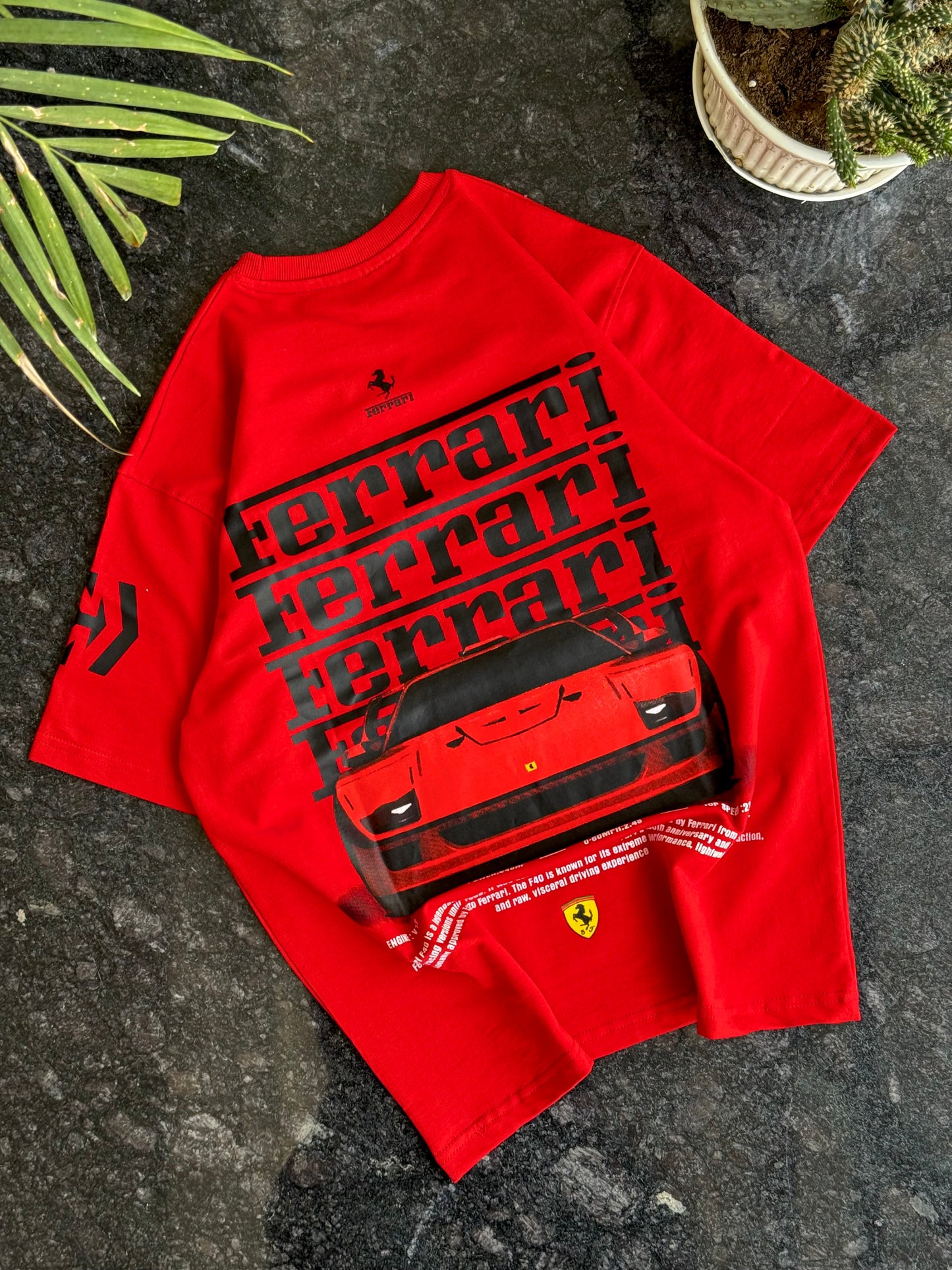 FERRARI RED BACKPRINT TSHIRT