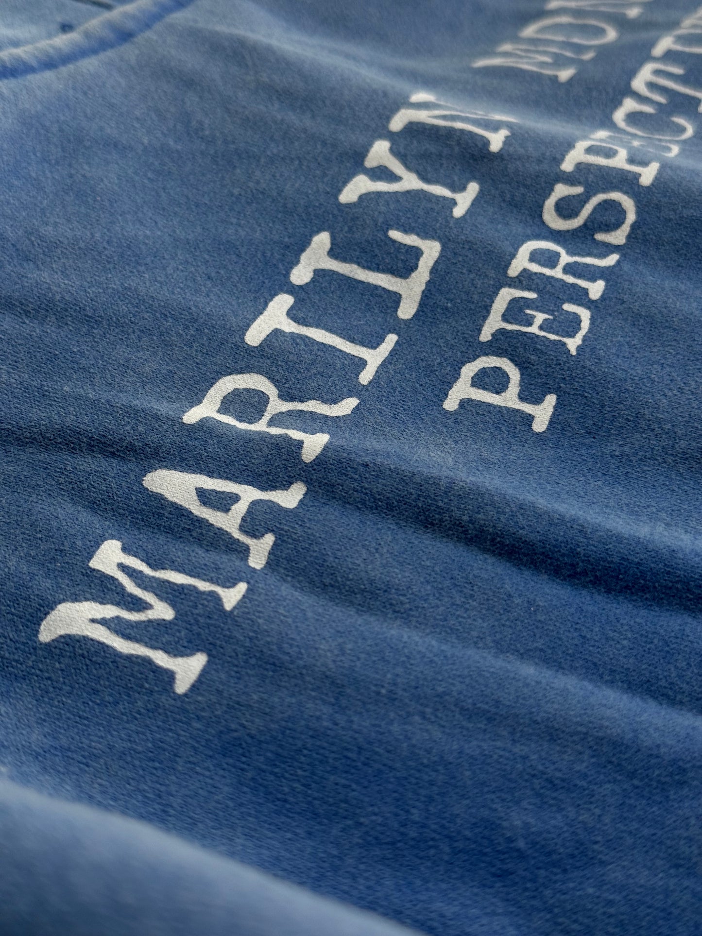 BLUE US DEFENCE HOODED ACID WASH ZIPPER