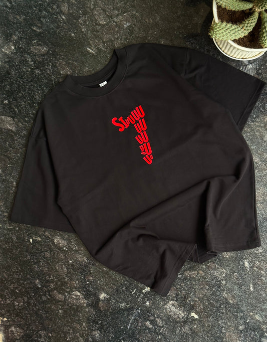 BLACK CR7 BACKPRINT TSHIRT