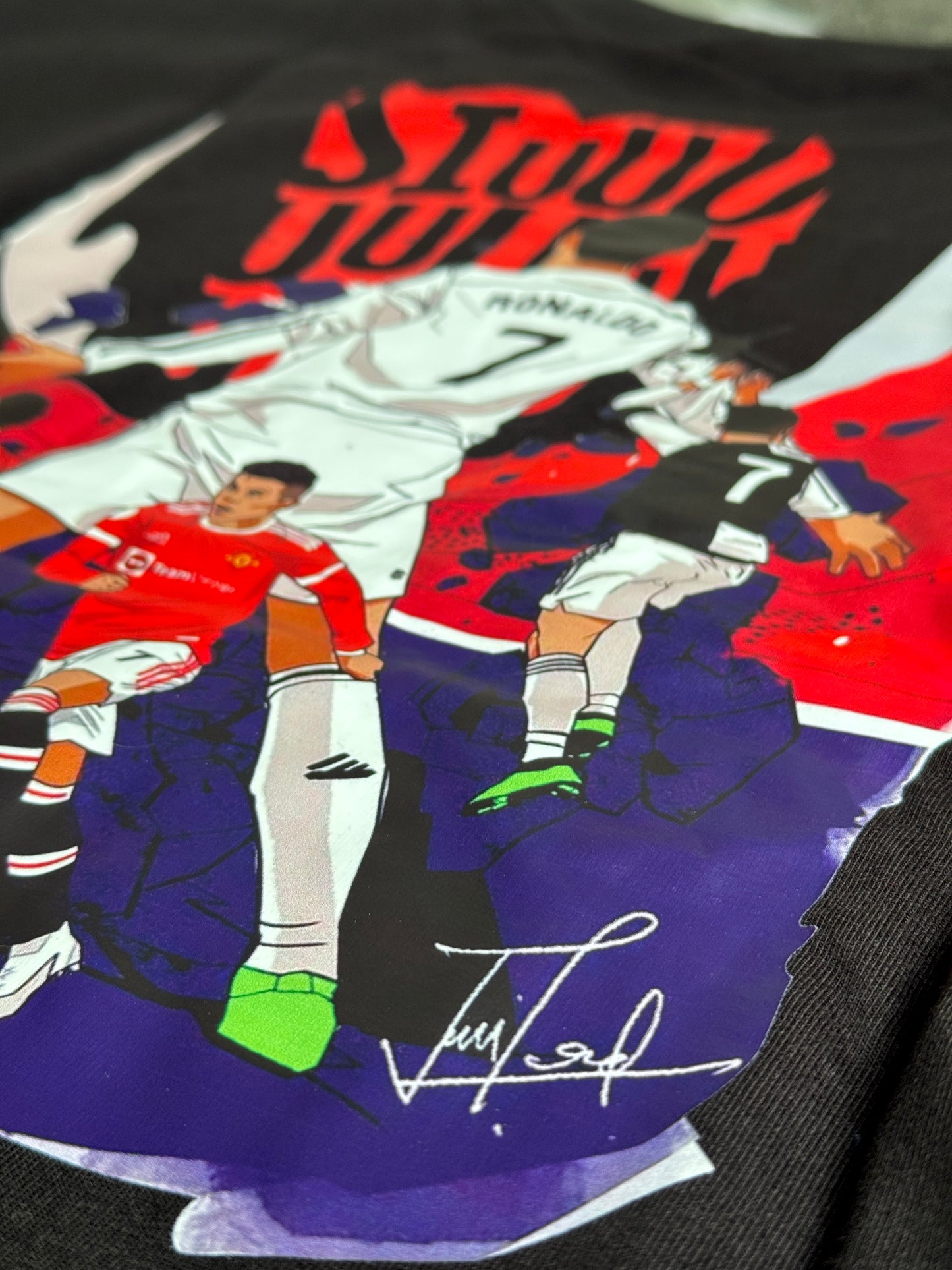 BLACK CR7 BACKPRINT TSHIRT