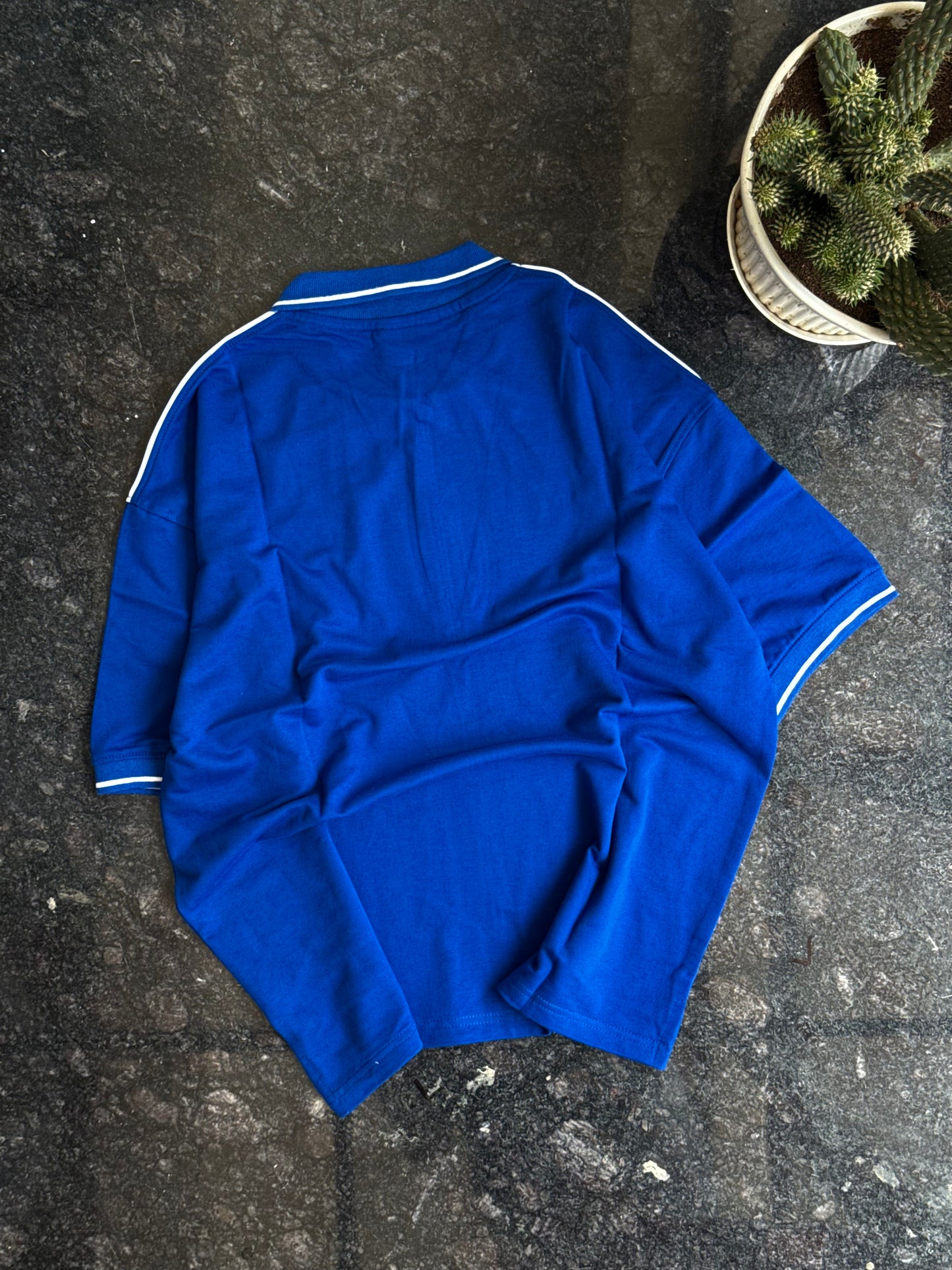 BLUE PUMA MERCEDES ZIPPER POLO TSHIRT