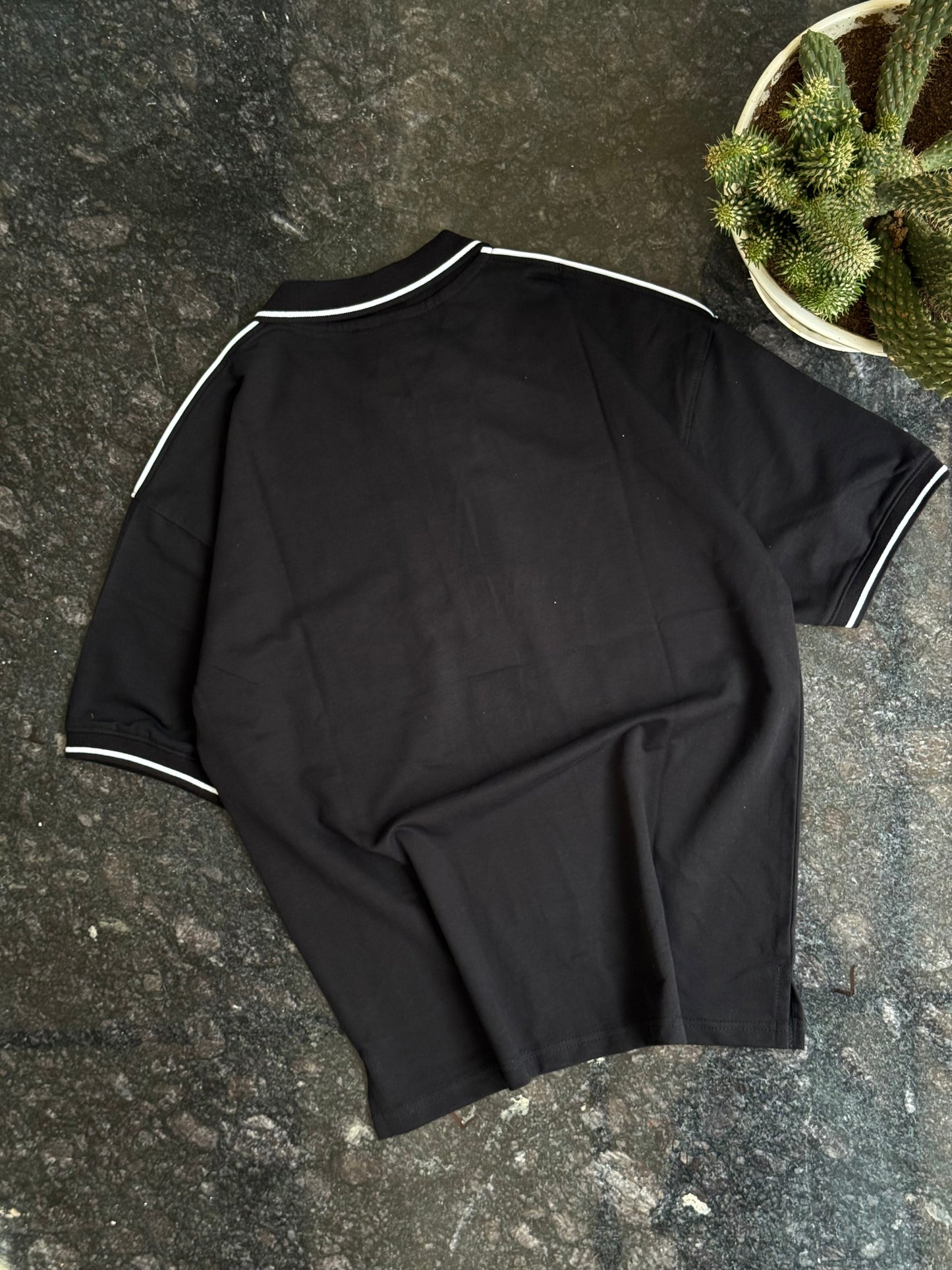 BLACK PUMA MERCEDES ZIPPER POLO TSHIRT