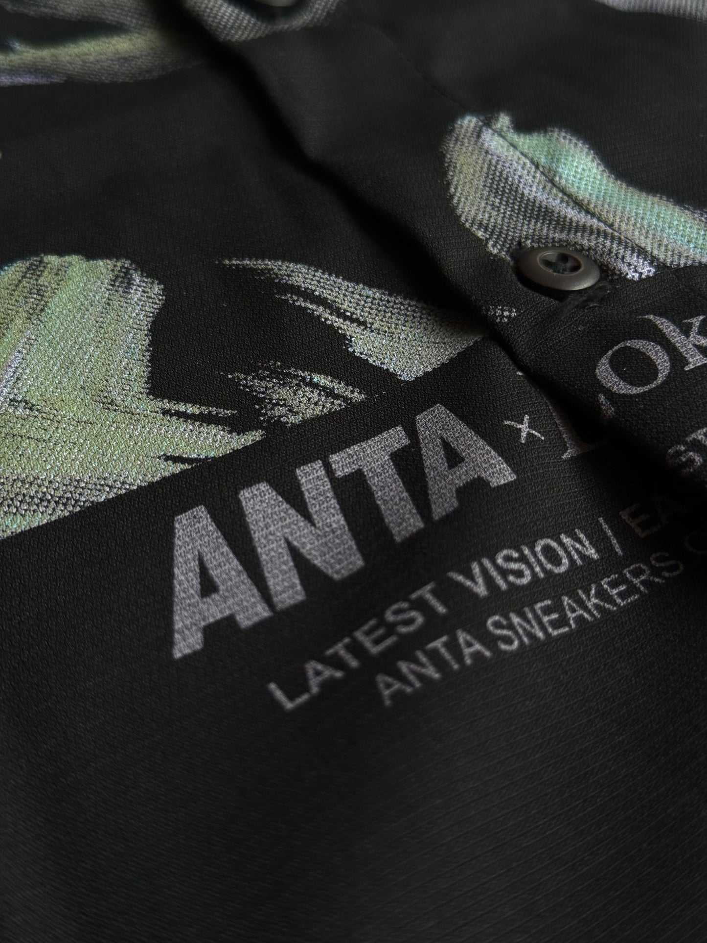 Oversized Black ANTAxlok parachute fabric Shirt