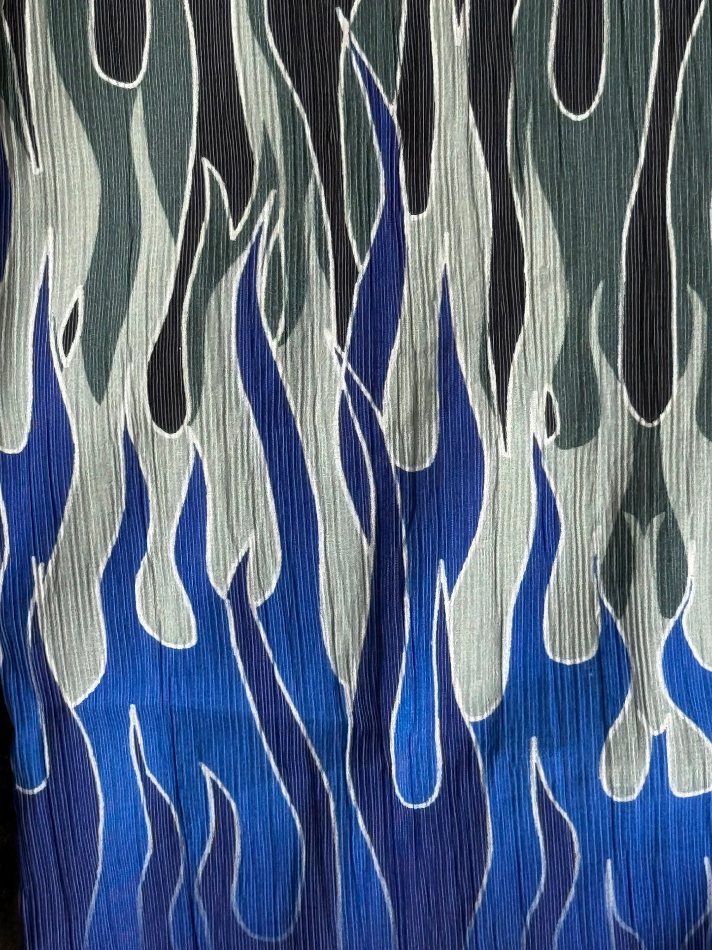 Oversized Blue flame shirt