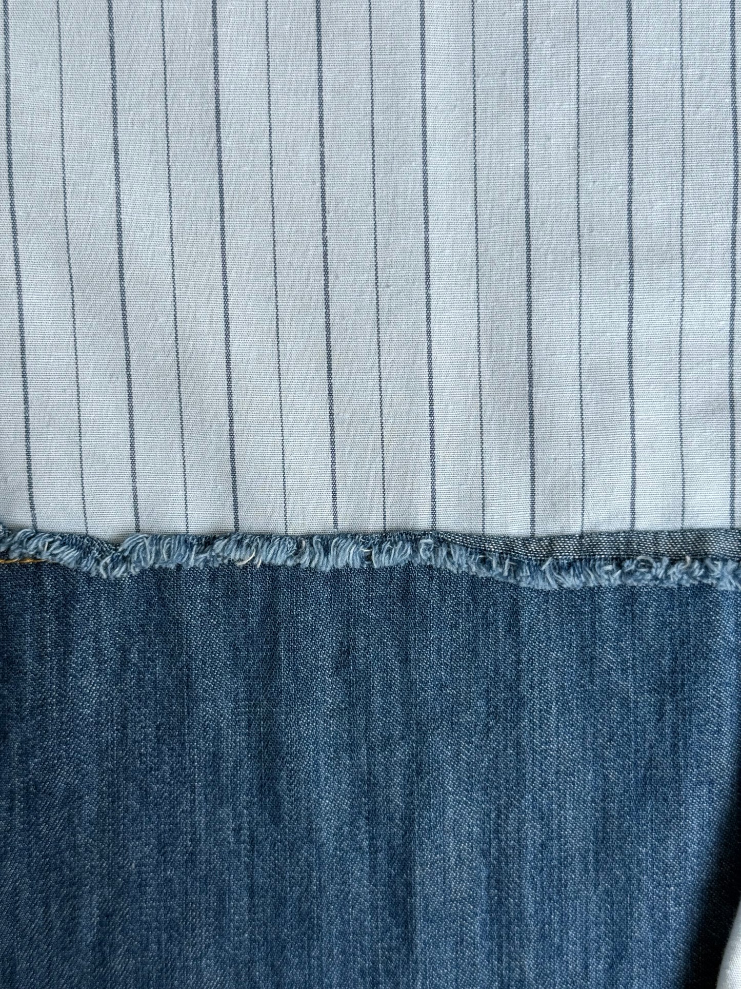 Oversized Patchwork Denim Shirt