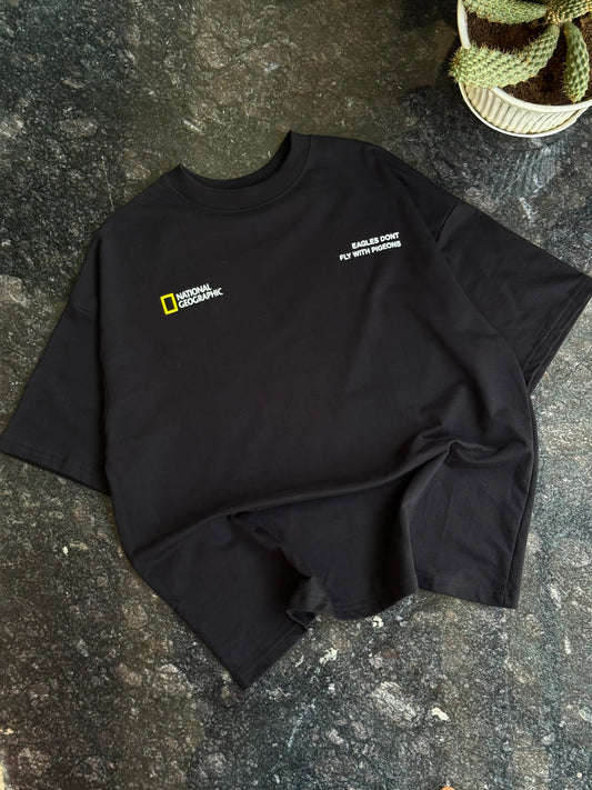 BLACK INT GEOGRAPHICS BACKPRINT TSHIRT