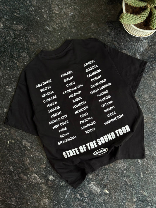 BLACK PHOTOGRAPHS FRONT/BACK PRINT TSHIRT