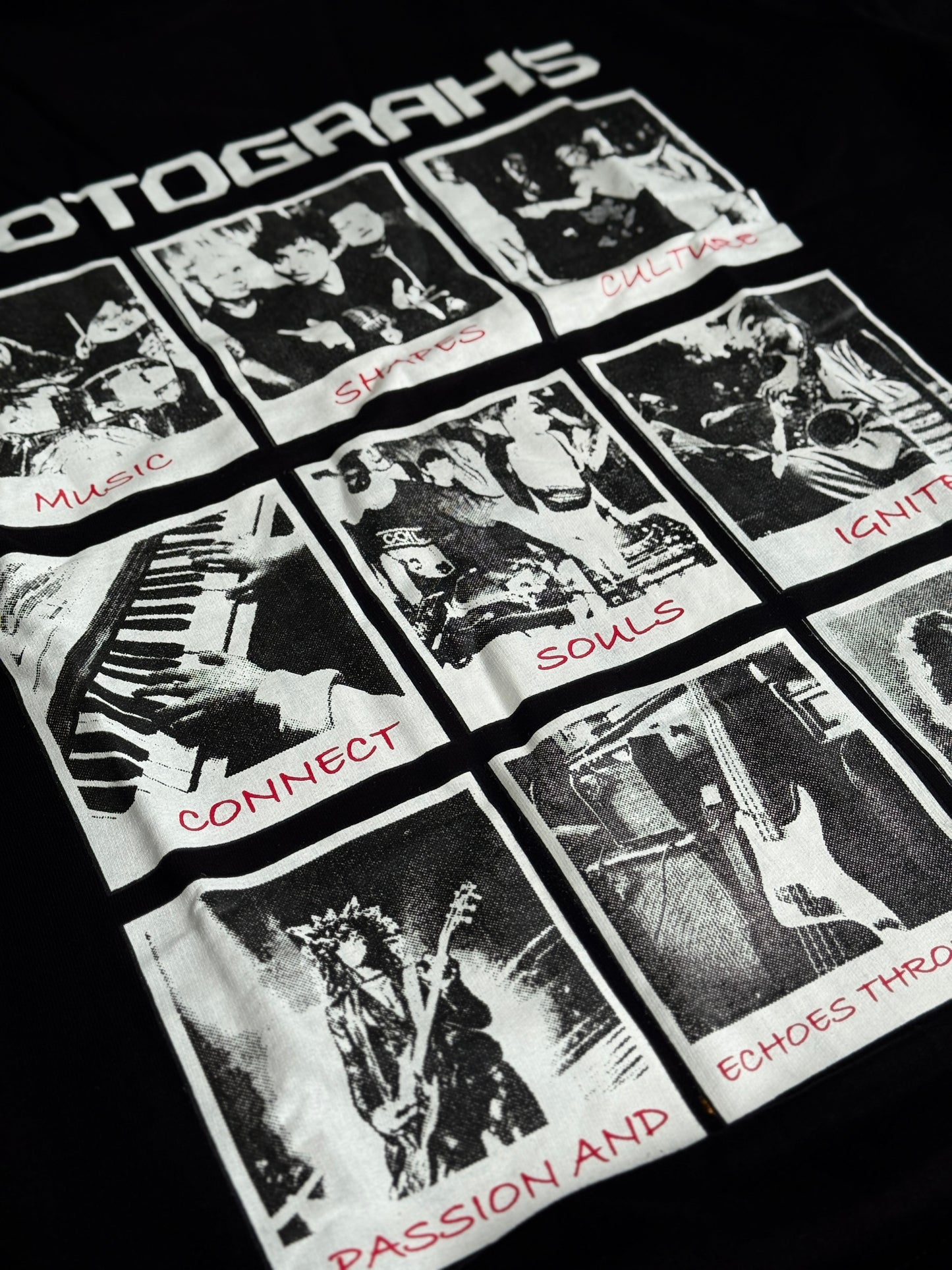 BLACK PHOTOGRAPHS FRONT/BACK PRINT TSHIRT