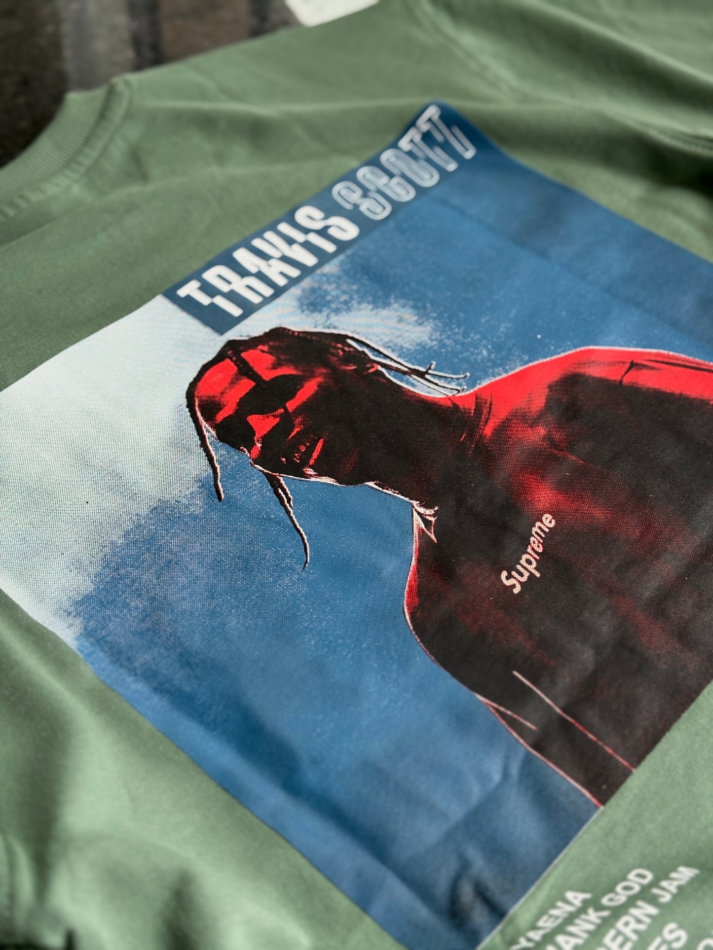 GREEN TRAVIS SCOTT UTOPIA TSHIRT