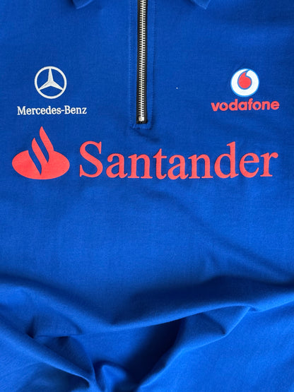 BLUE MERCEDES BENZ HALF SLEEVE POLO TSHIRT