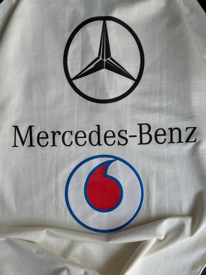 WHITE MERCEDES BENZ HALF SLEEVE POLO TSHIRT