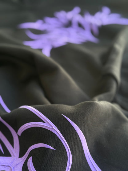 BLACK PURPLE LIGHTNING HOODIE