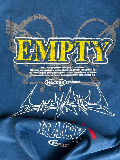 EMPTY BLUE FRONT PRINT OVERSIZED TSHIRT