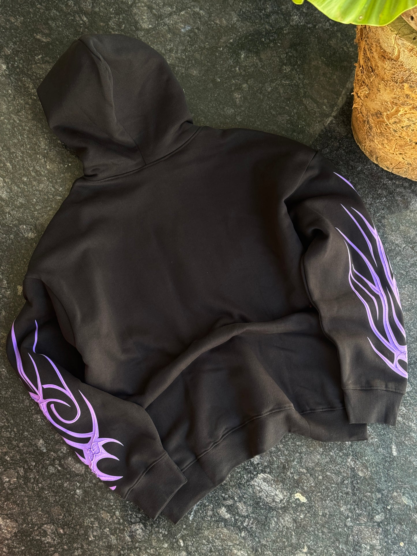 BLACK PURPLE LIGHTNING HOODIE