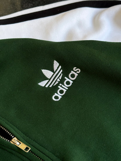 ADIDAS OLIVE GREEN SWEATSHIRT POLO