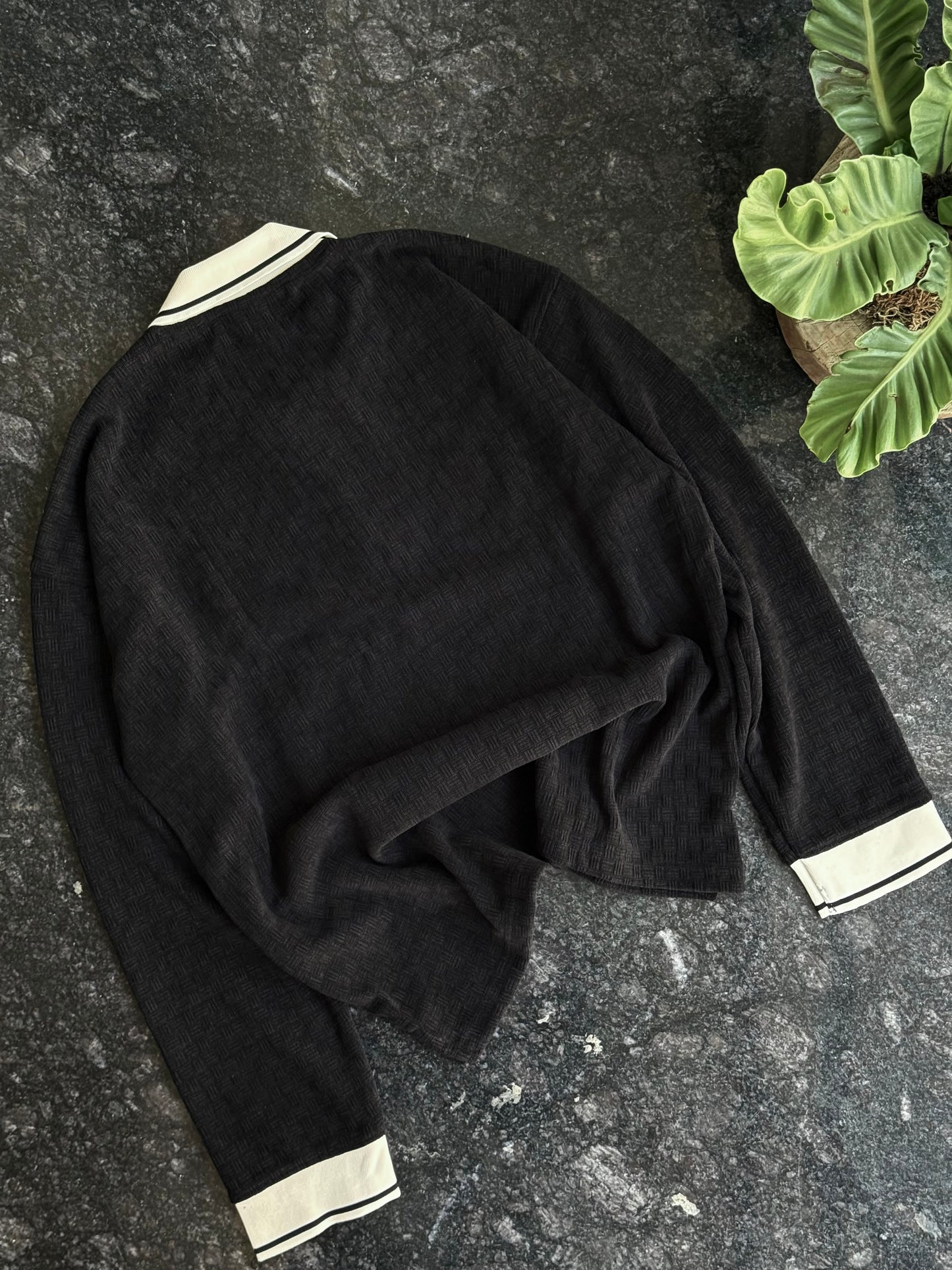 NEW BALANCE RIBBED FULL SLEEVE POLO TSHIRT