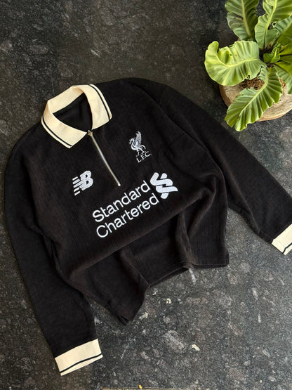 NEW BALANCE RIBBED FULL SLEEVE POLO TSHIRT