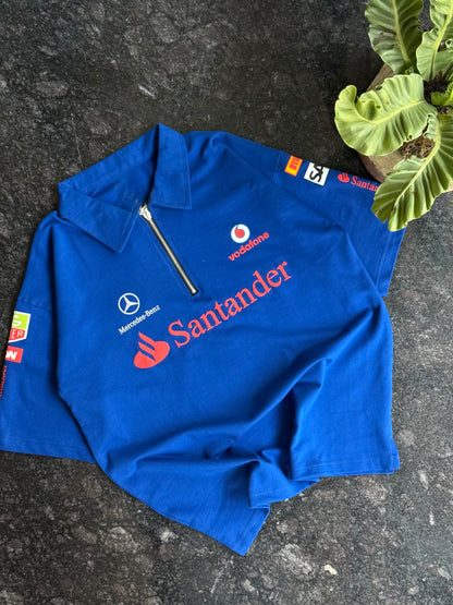 BLUE MERCEDES BENZ HALF SLEEVE POLO TSHIRT