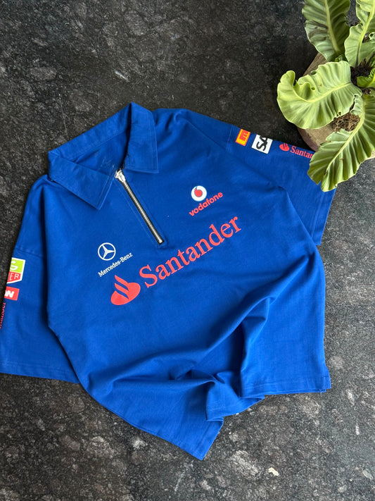 BLUE MERCEDES BENZ HALF SLEEVE POLO TSHIRT
