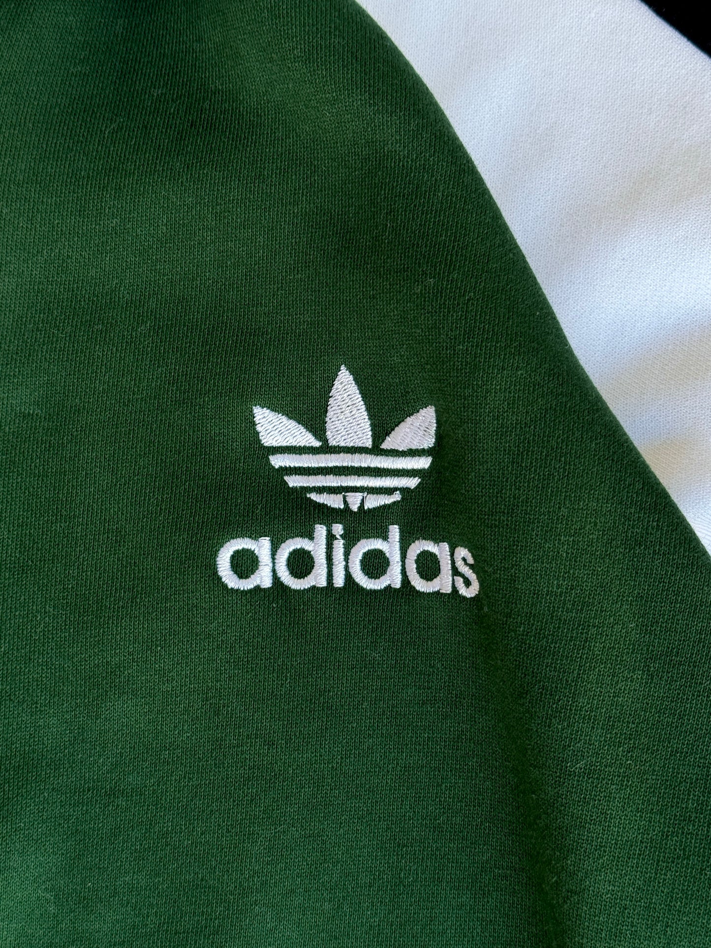 ADIDAS OLIVE GREEN SWEATSHIRT POLO