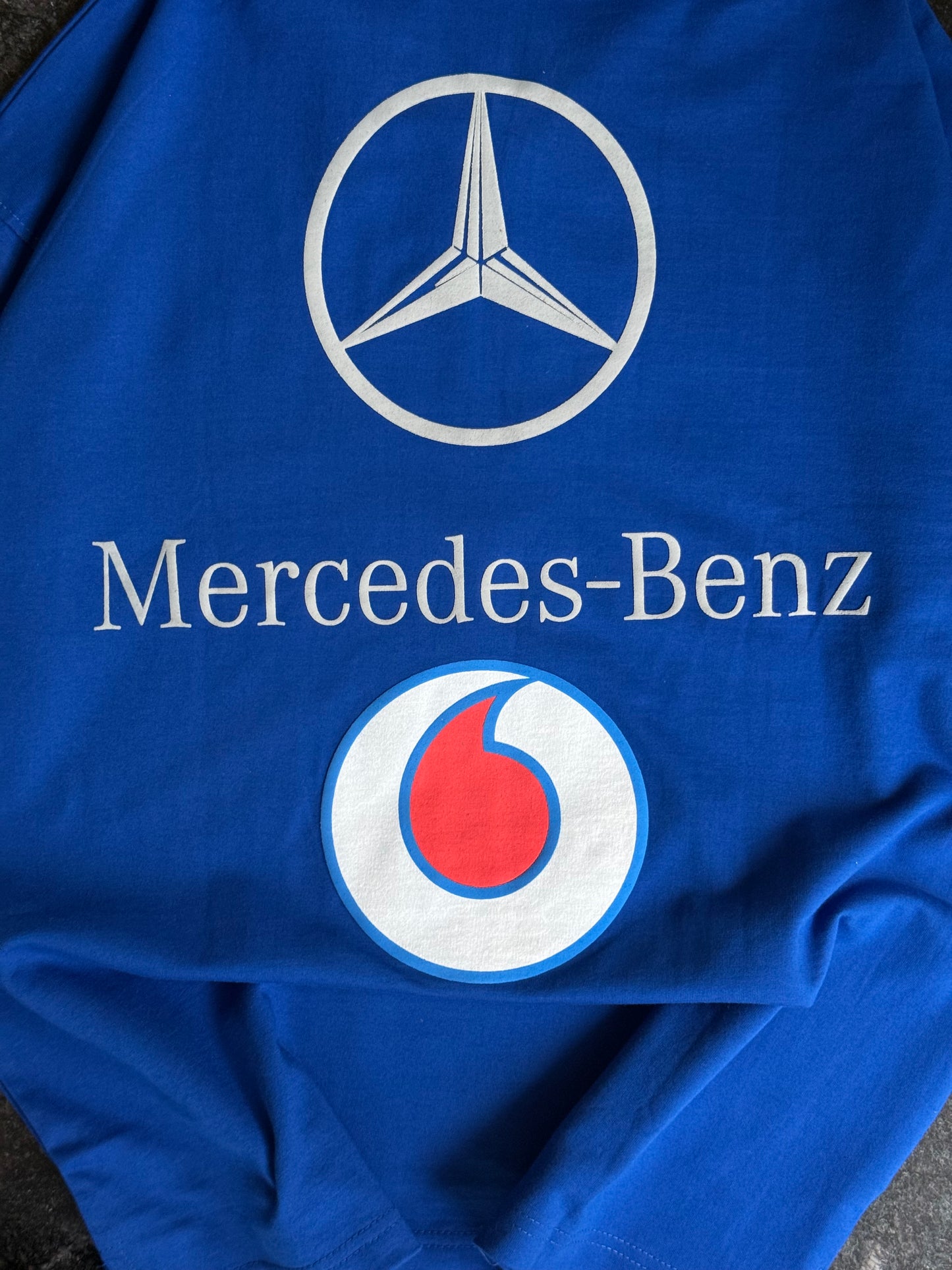 BLUE MERCEDES BENZ HALF SLEEVE POLO TSHIRT