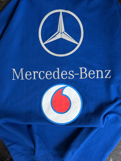 BLUE MERCEDES BENZ HALF SLEEVE POLO TSHIRT