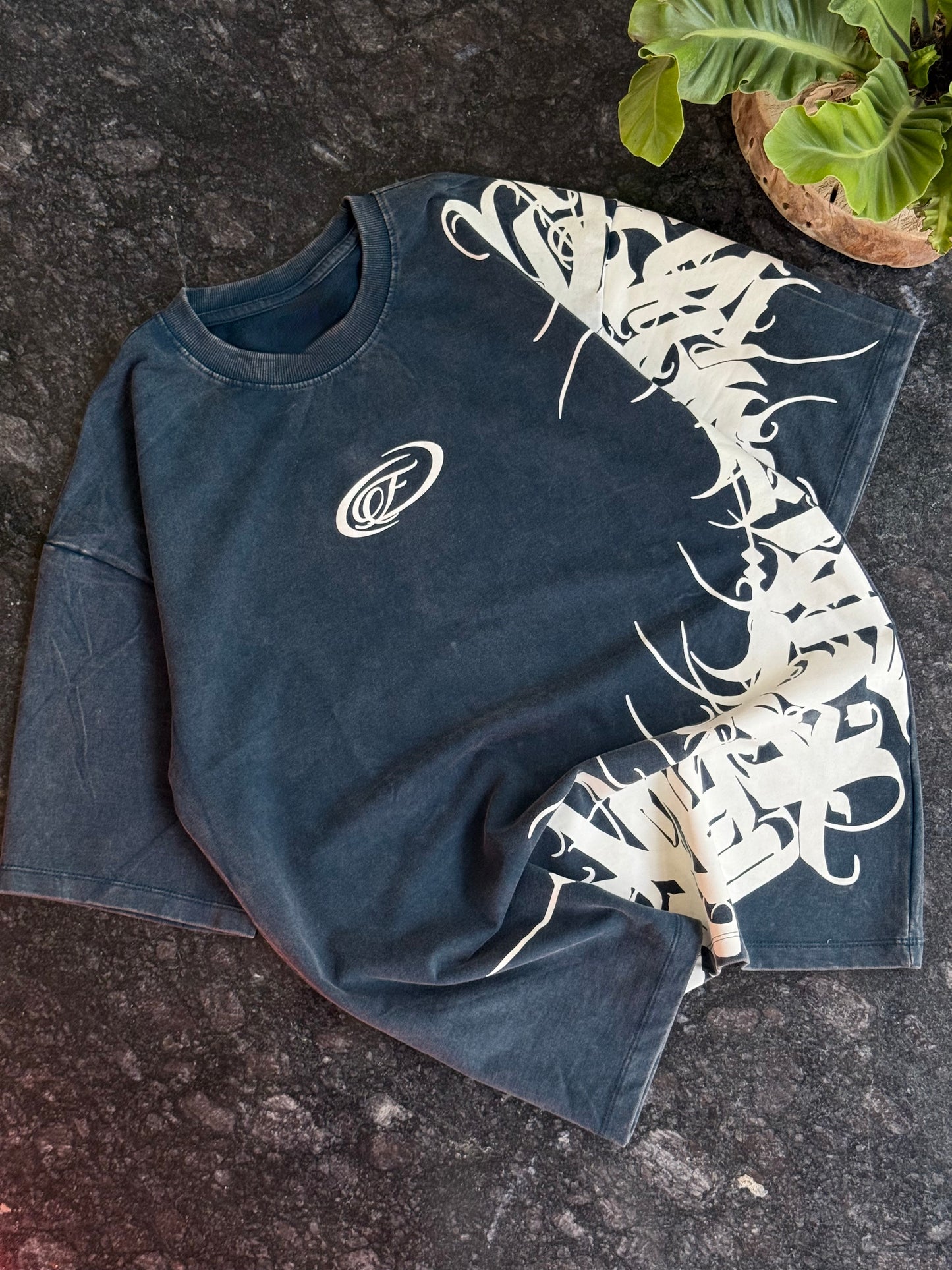 BLUE ABSTRACT ACID TSHIRT