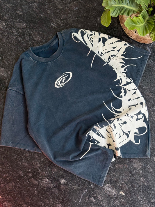 BLUE ABSTRACT ACID TSHIRT