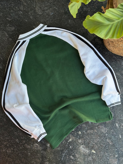 ADIDAS OLIVE GREEN SWEATSHIRT POLO