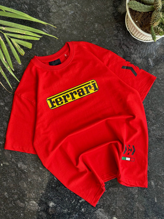 FERRARI RED BACKPRINT TSHIRT
