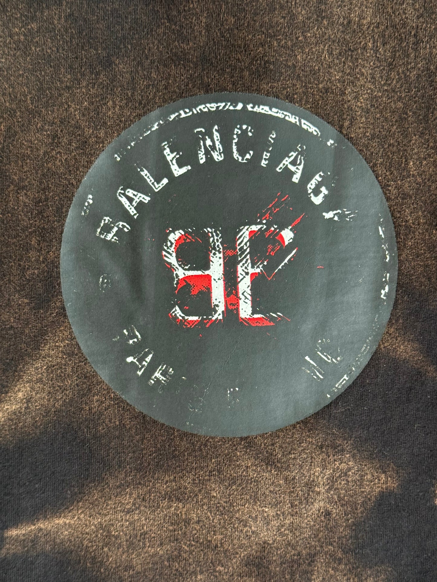 BROWN TIE DYE FULL SLEEVE OVERSIZED TSHIRT