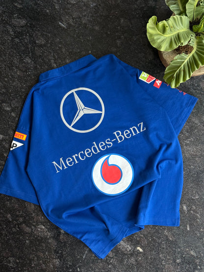 BLUE MERCEDES BENZ HALF SLEEVE POLO TSHIRT