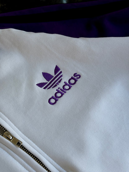 ADIDAS WHITE SWEATSHIRT POLO