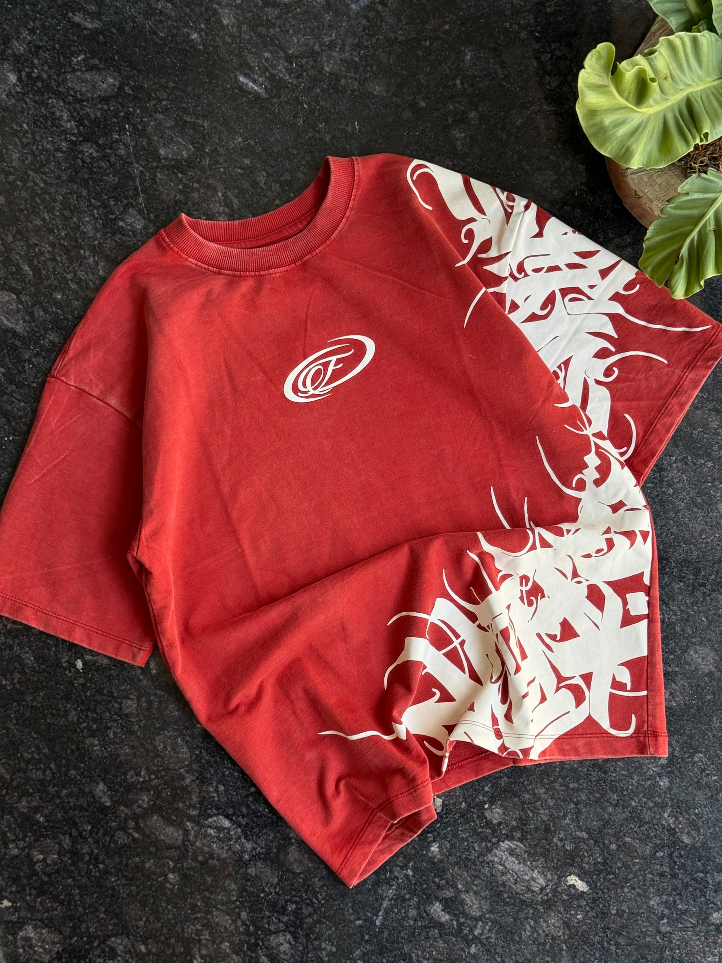 RED ABSTRACT ACID TSHIRT
