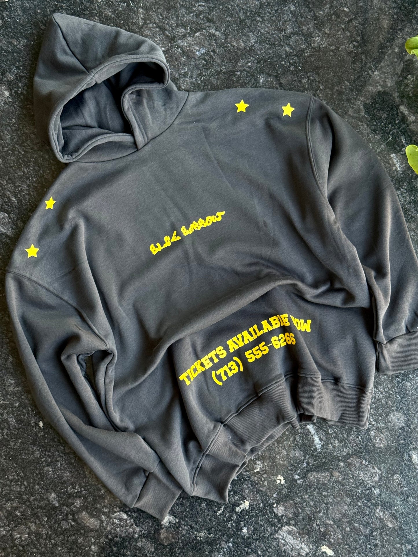 BLACK GASSED CAR PRINTED HOODIE