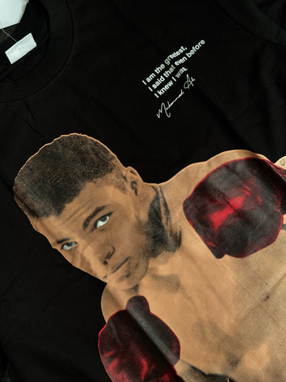 BLACK MUHAMMAD ALI PRINTED TSHIRT