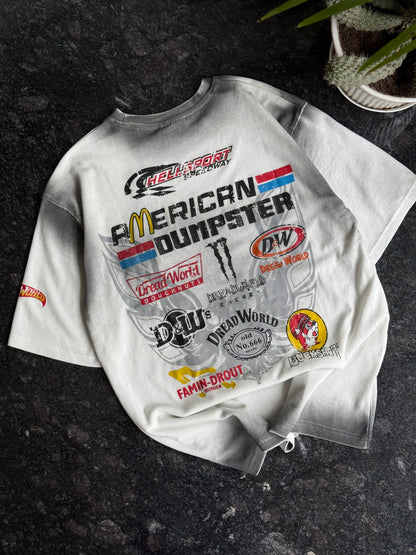 WHITE SPRAY AMERICAN RACING TSHIRT
