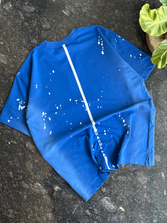 ROYAL BLUE SKATE OR DIE ACID WASH OVERSIZED TSHIRT