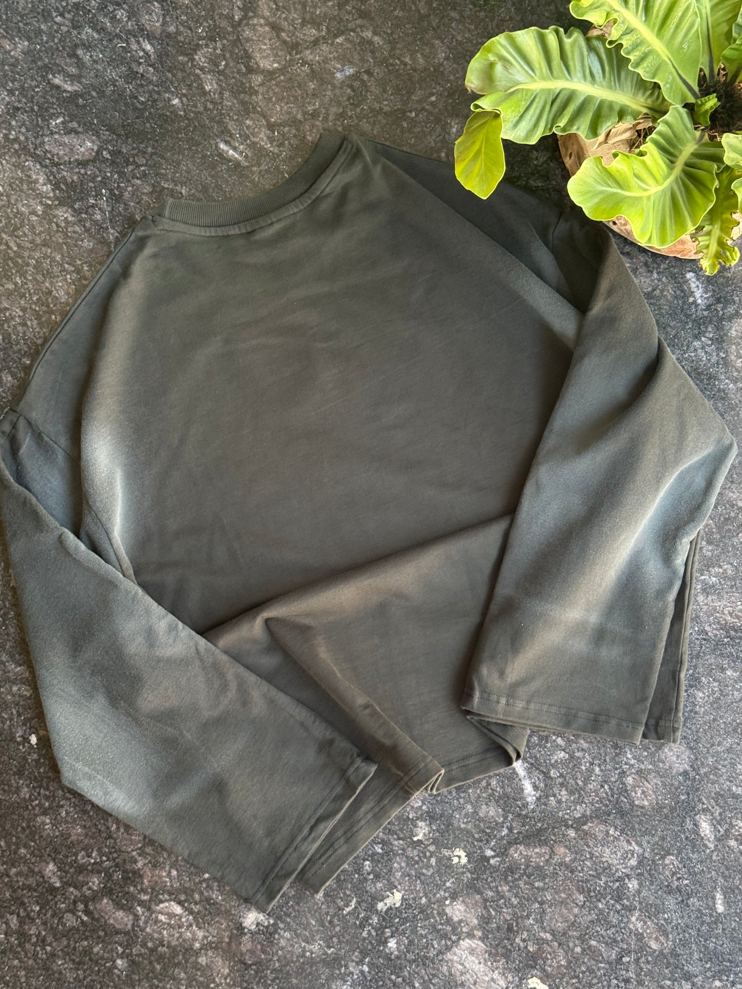 OLIVE GREEN FULL SLEEVES RACING TSHIRT