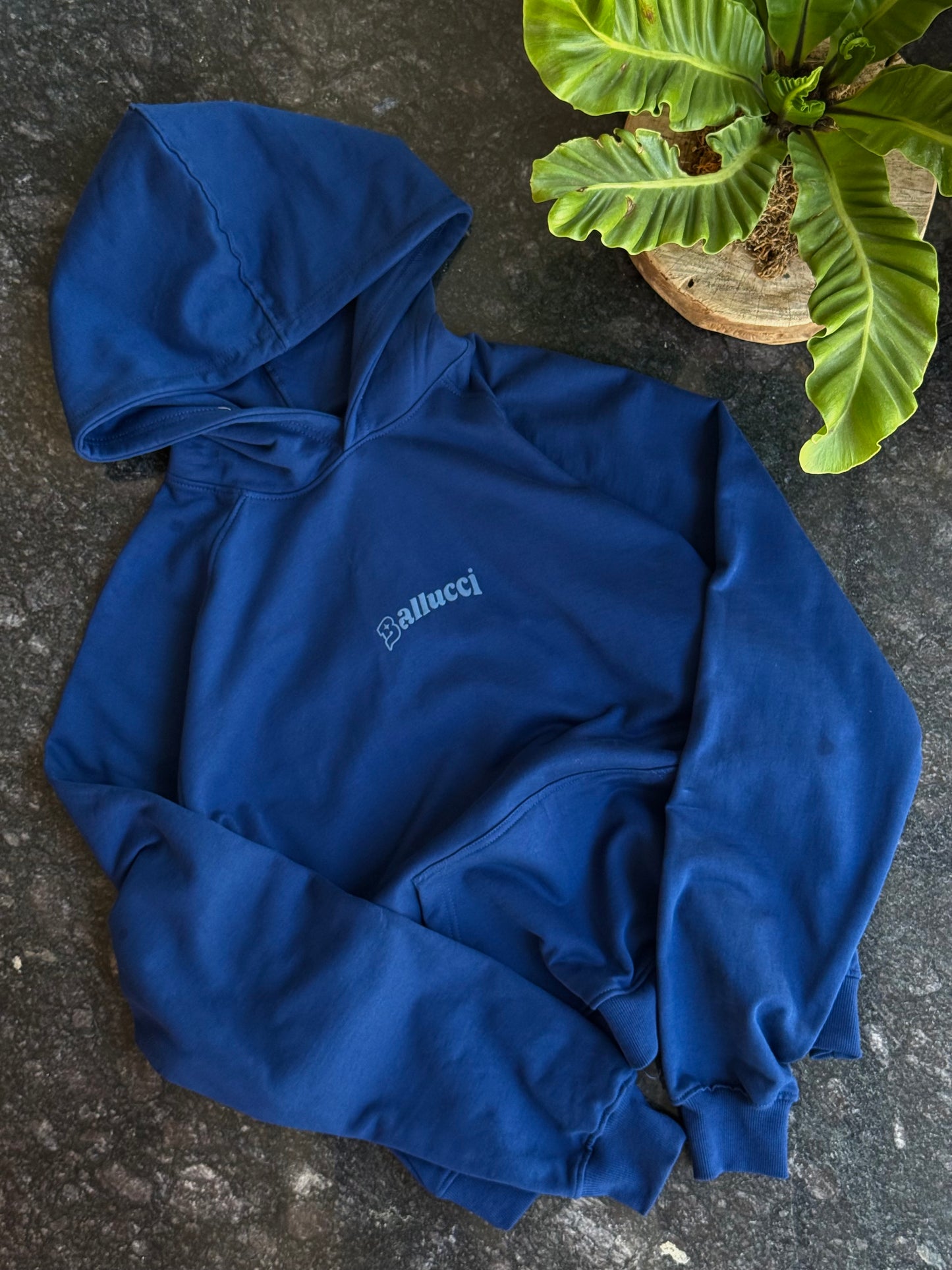 NAVY BLUE BALLUCCI TEDDY HOODIE