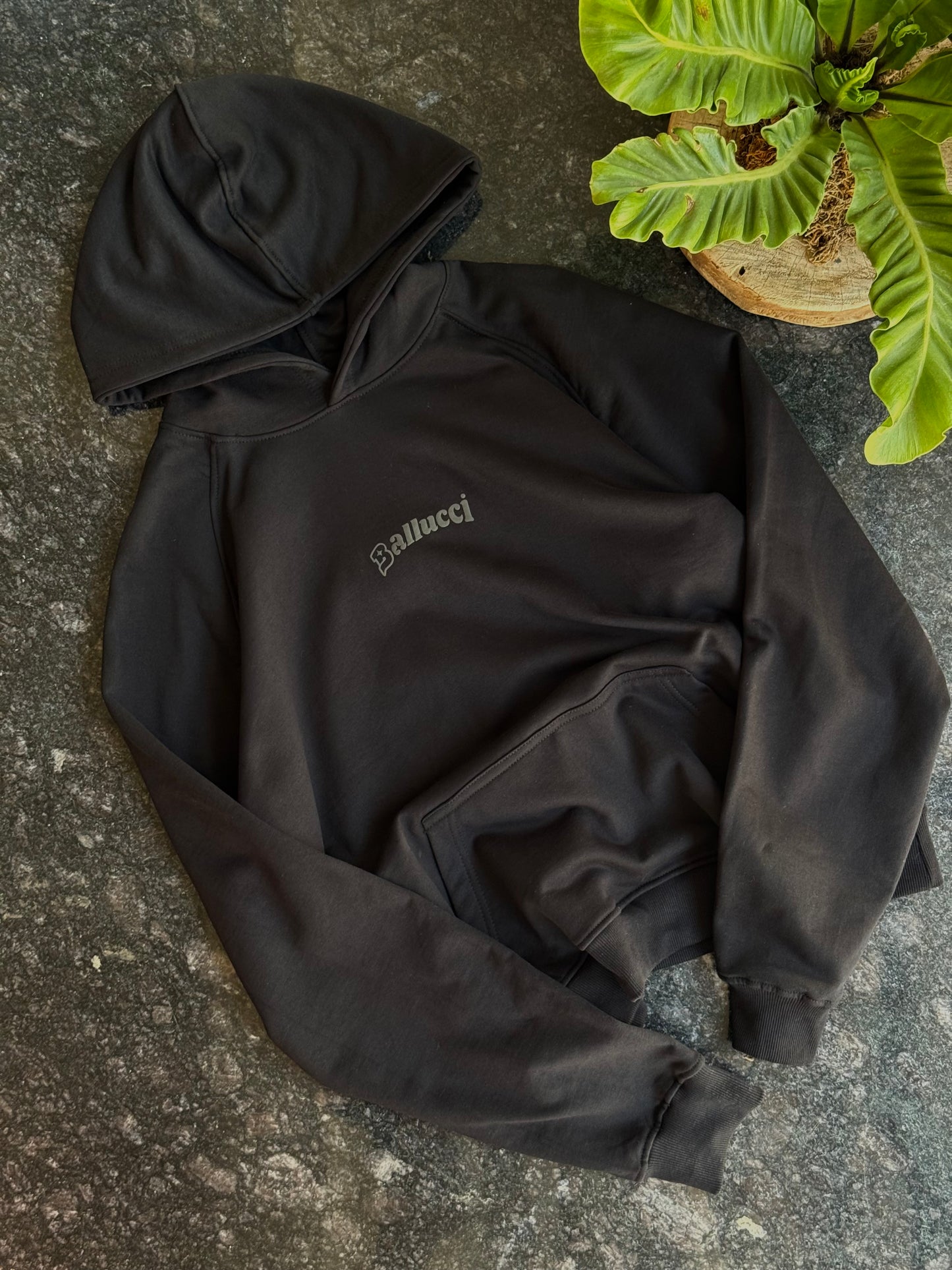 BLACK BALLUCCI TEDDY HOODIE