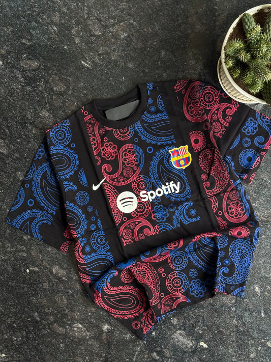 BANDANA PRINT FCB SPOTIFY JERSEY TSHIRT