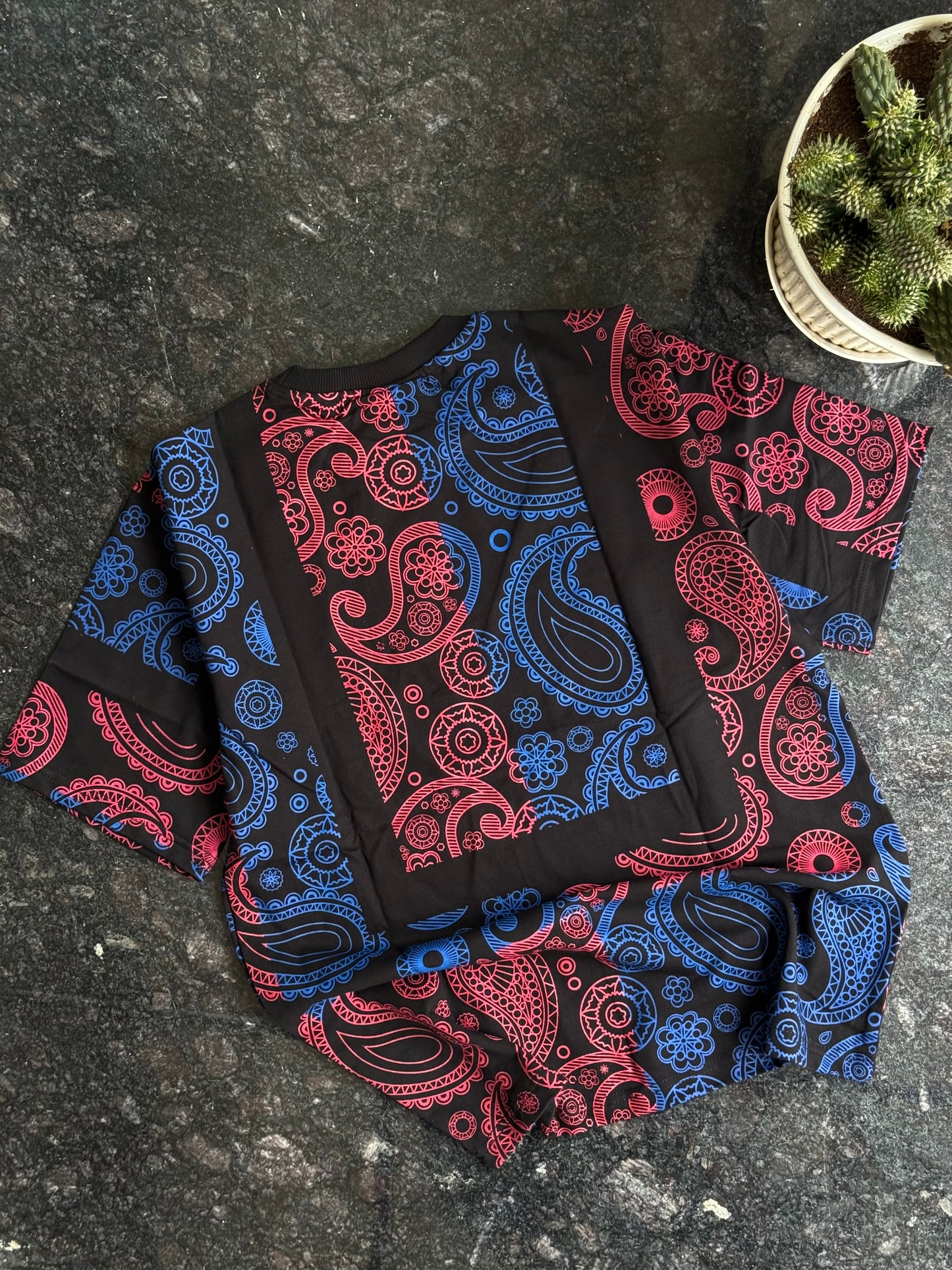 BANDANA PRINT FCB SPOTIFY JERSEY TSHIRT