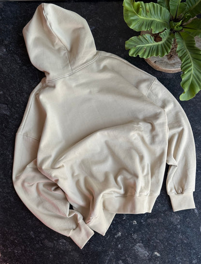 BEIGE ESSENTIAL OVERSIZE HOODIE