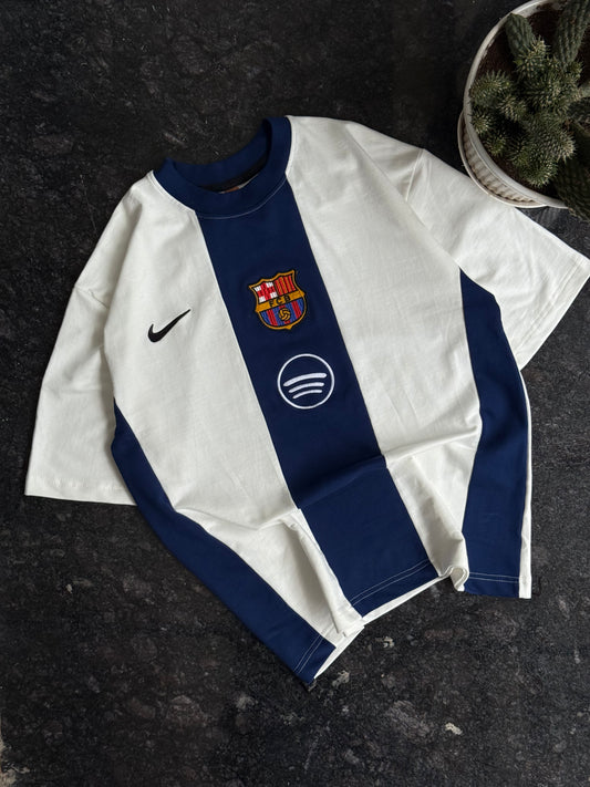 WHITE BLUE FCB SPOTIFY JERSEY TSHIRT