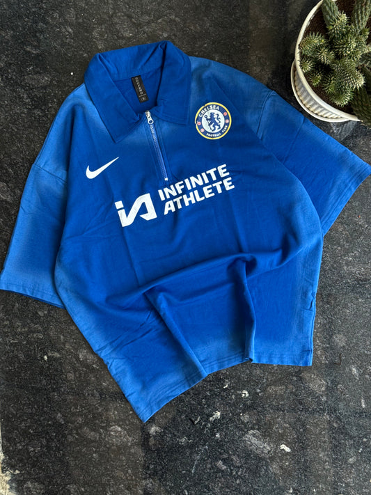 BLUE CHELSEA INFINITE ATHLETE POLO TSHIRT