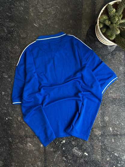 BLUE PUMA MERCEDES ZIPPER POLO TSHIRT