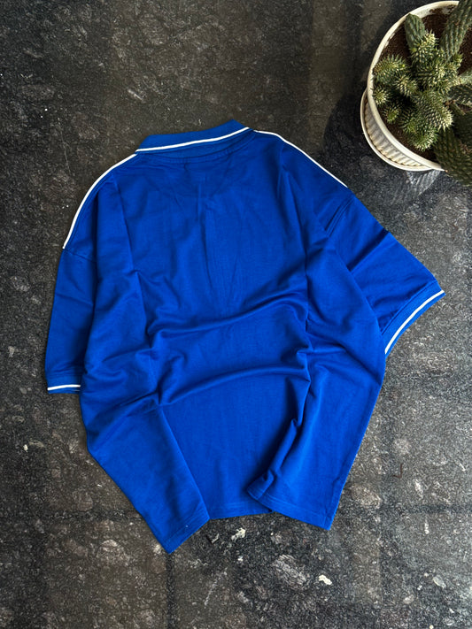 BLUE PUMA MERCEDES ZIPPER POLO TSHIRT