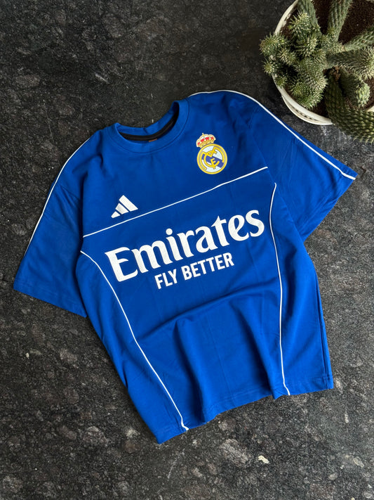 REAL MADRID BLUE EMIRATES JERSEY TSHIRT