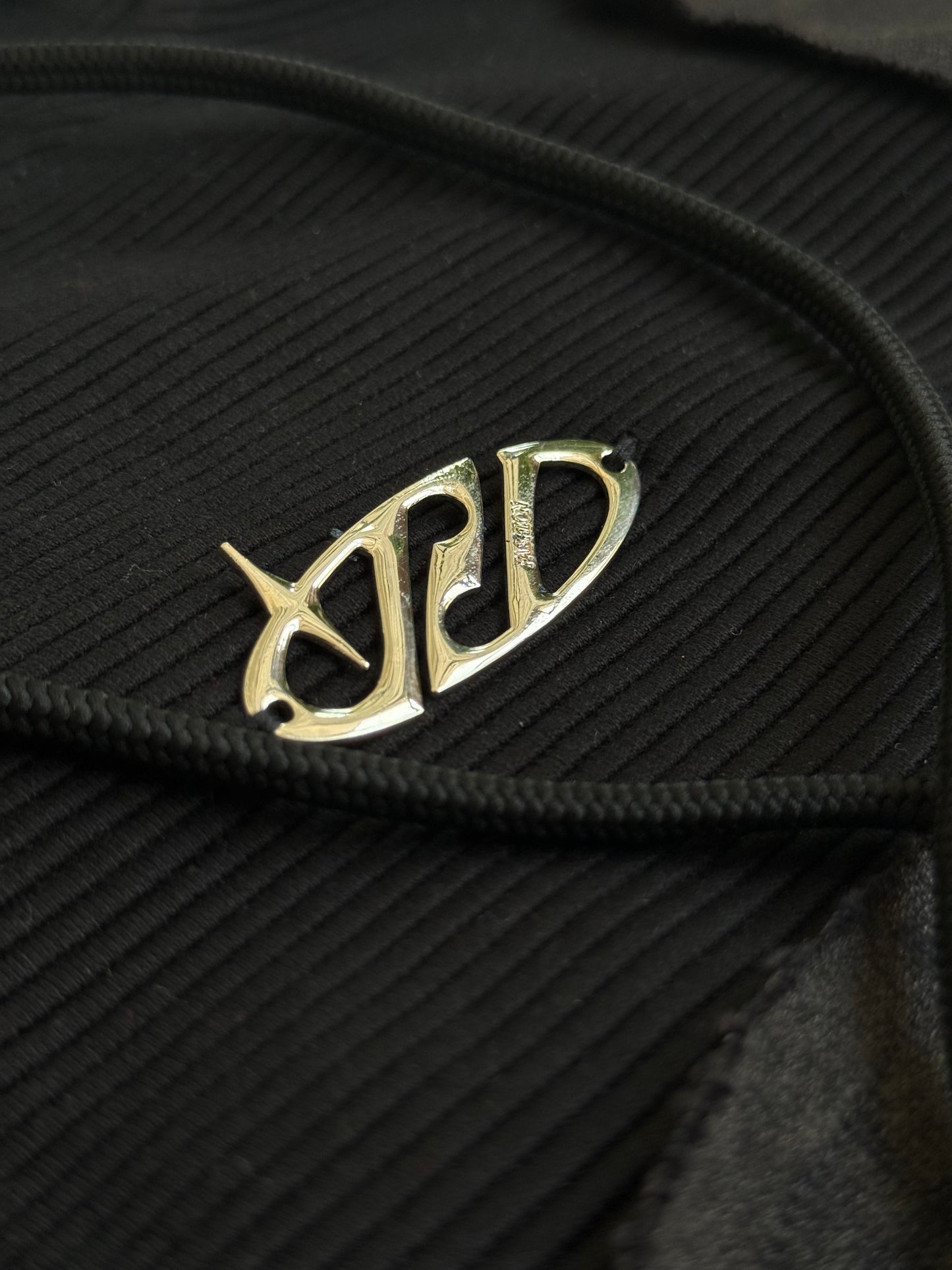 IMPORTED BLACK PATCHWORK HOODIE